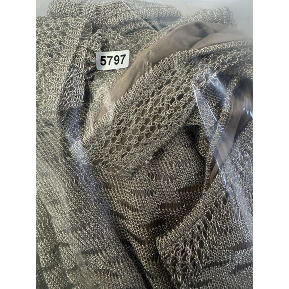 House Of Harlow 1960 Dress Womens Small Gold Metallic Crochet Knit Maxi #5797 - Picture 13 of 13